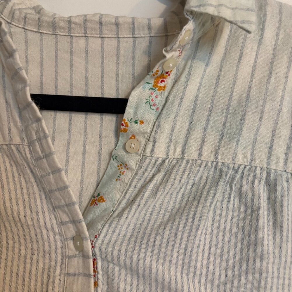 Madewell x The New Denim Project® Stripe-Mix Seamed Button-Down Shirt - Picture 3 of 5